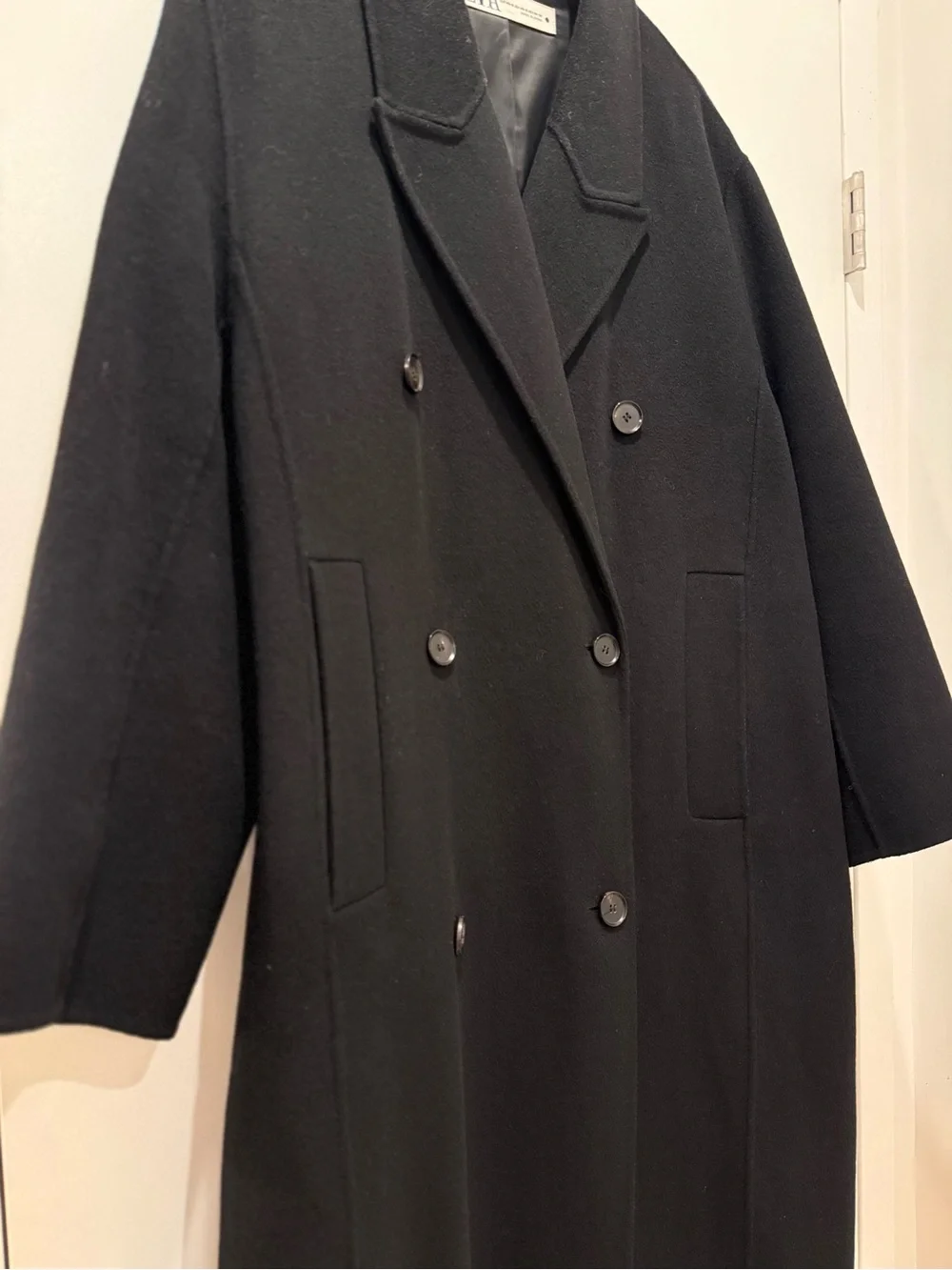 Zara Double-Breasted Oversized Wool Coat Frankie Shop Aritzia Mango COS Quince - Picture 8 of 10
